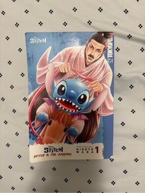 Disney Stitch & The Samurai Graphic Novel - Blue Pink Cover